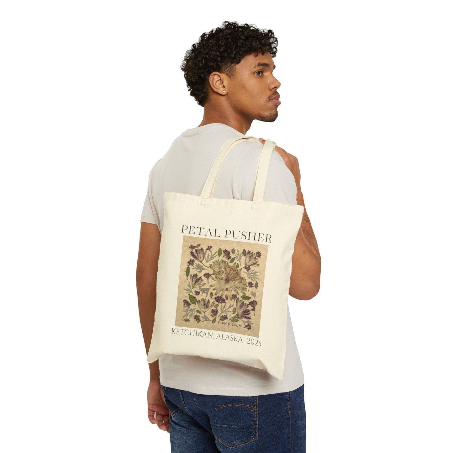 Flowery Fireworks AK -Neutral Canvas Tote Bag