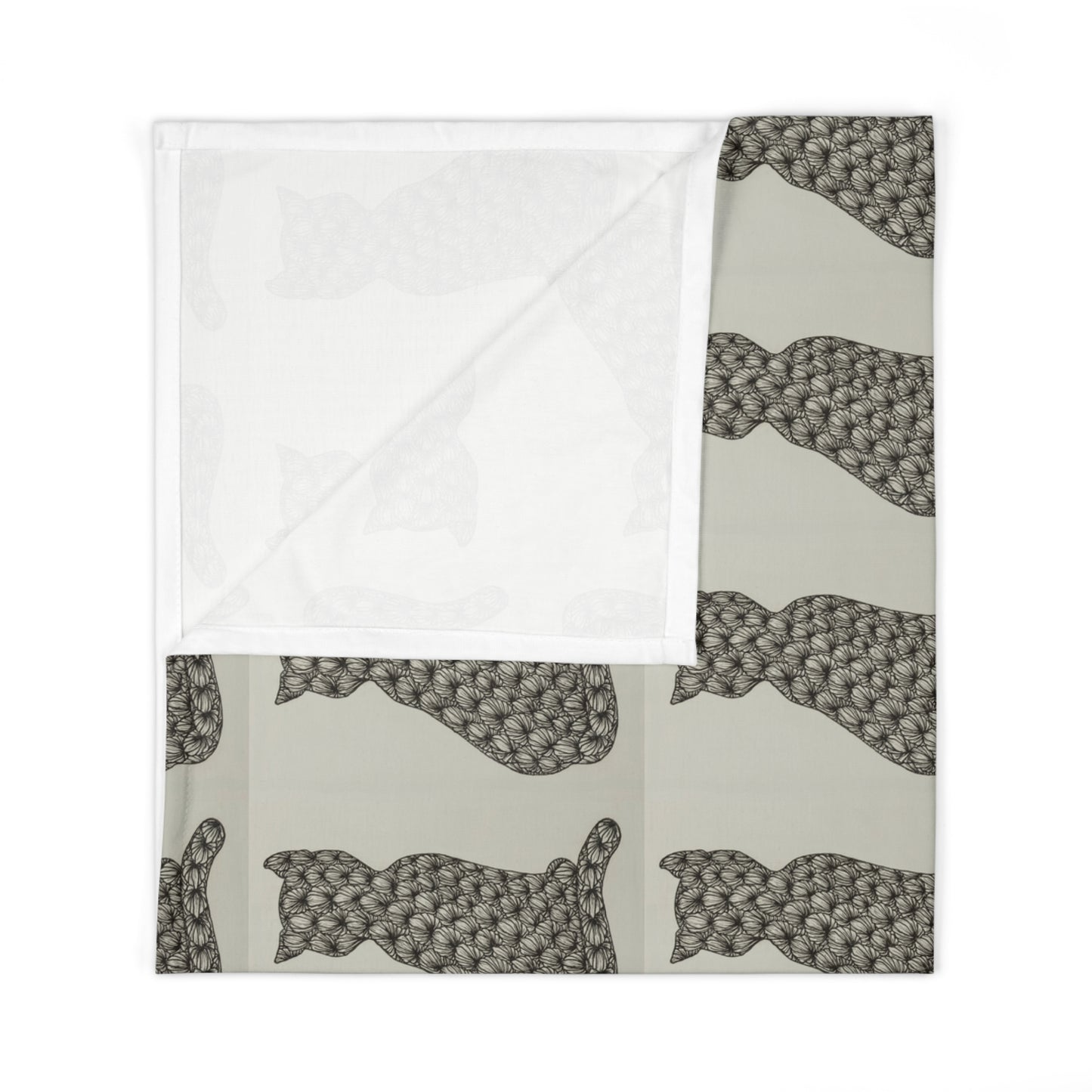 Zentangle Kitty -Baby Swaddle Blanket