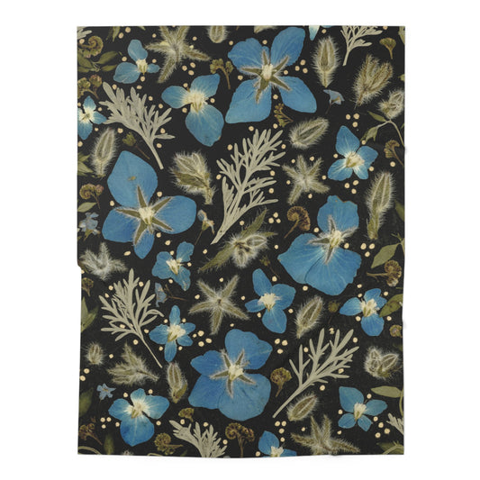 Blues & Fuzzies -Baby Swaddle Blanket