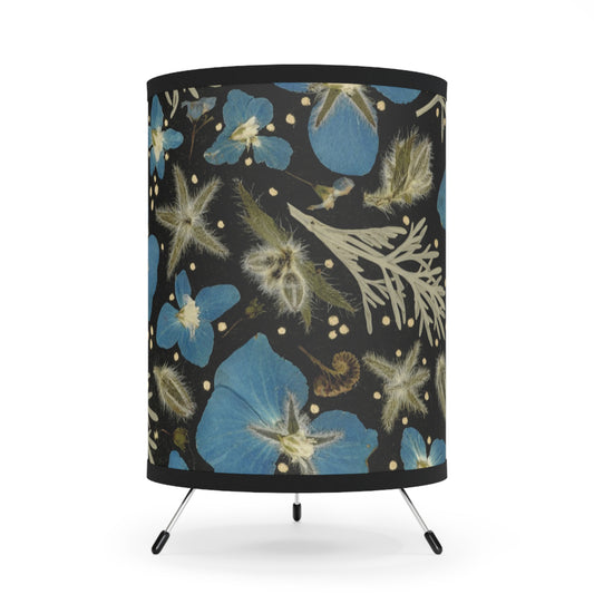 Electric Blues -Tripod Lamp with High-Res Printed Shade, US\CA plug
