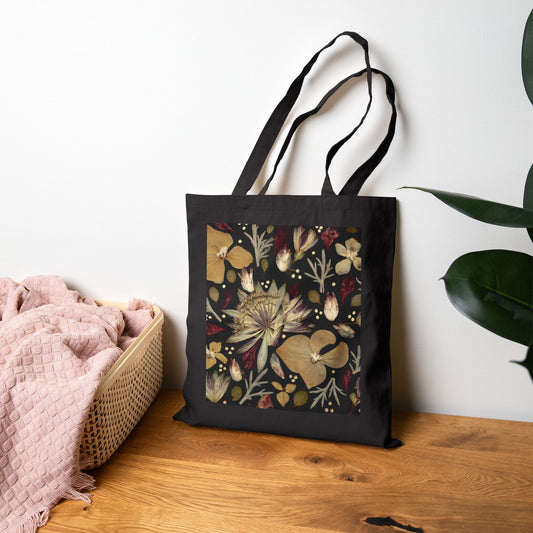 Flowers in the Dark -Canvas Tote Bag