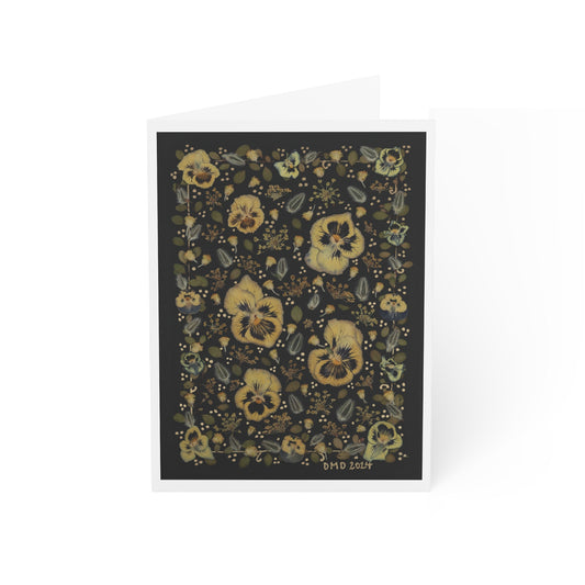 Golden Pansies -Greeting Cards (1, 10, 30, and 50pcs)