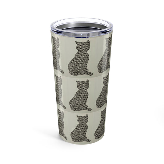 Zentangle Kitty -Tumbler 20oz