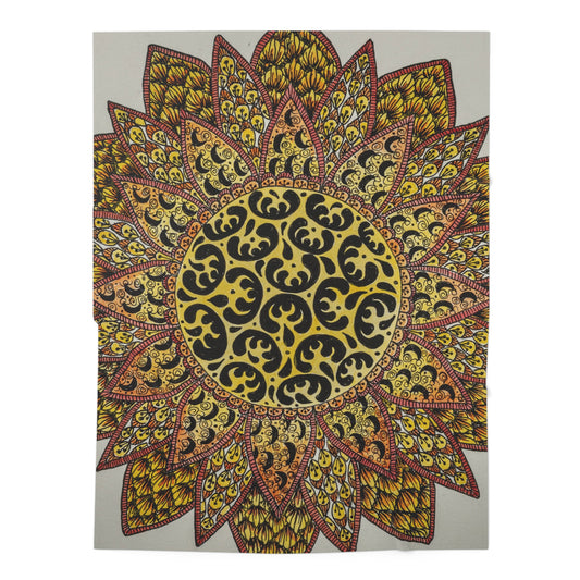 Bright Zentangle Sun -Baby Swaddle Blanket
