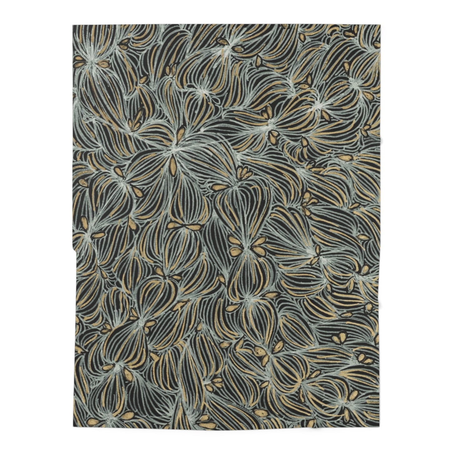 Golden Zentangle -Baby Swaddle Blanket