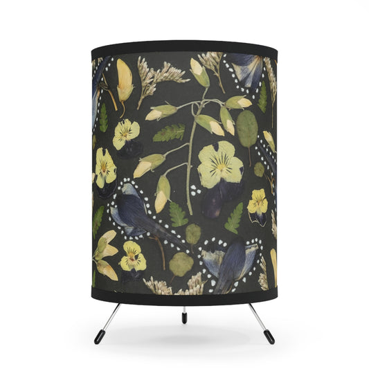 Fields of Golds & Blues -Tripod Lamp with High-Res Printed Shade, US\CA plug