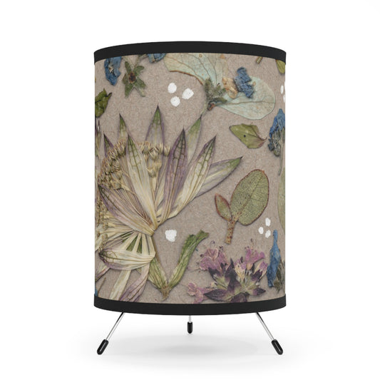 Earthy Botanicals -Tripod Lamp with High-Res Printed Shade, US\CA plug