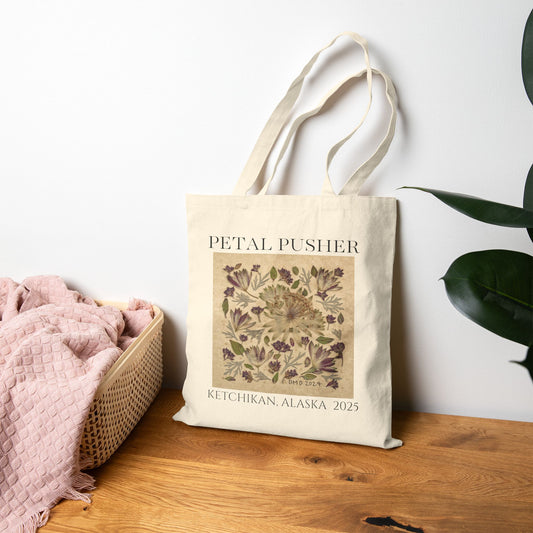 Flowery Fireworks AK -Neutral Canvas Tote Bag