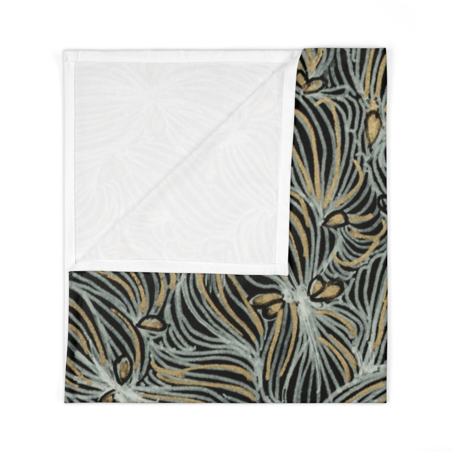 Golden Zentangle -Baby Swaddle Blanket