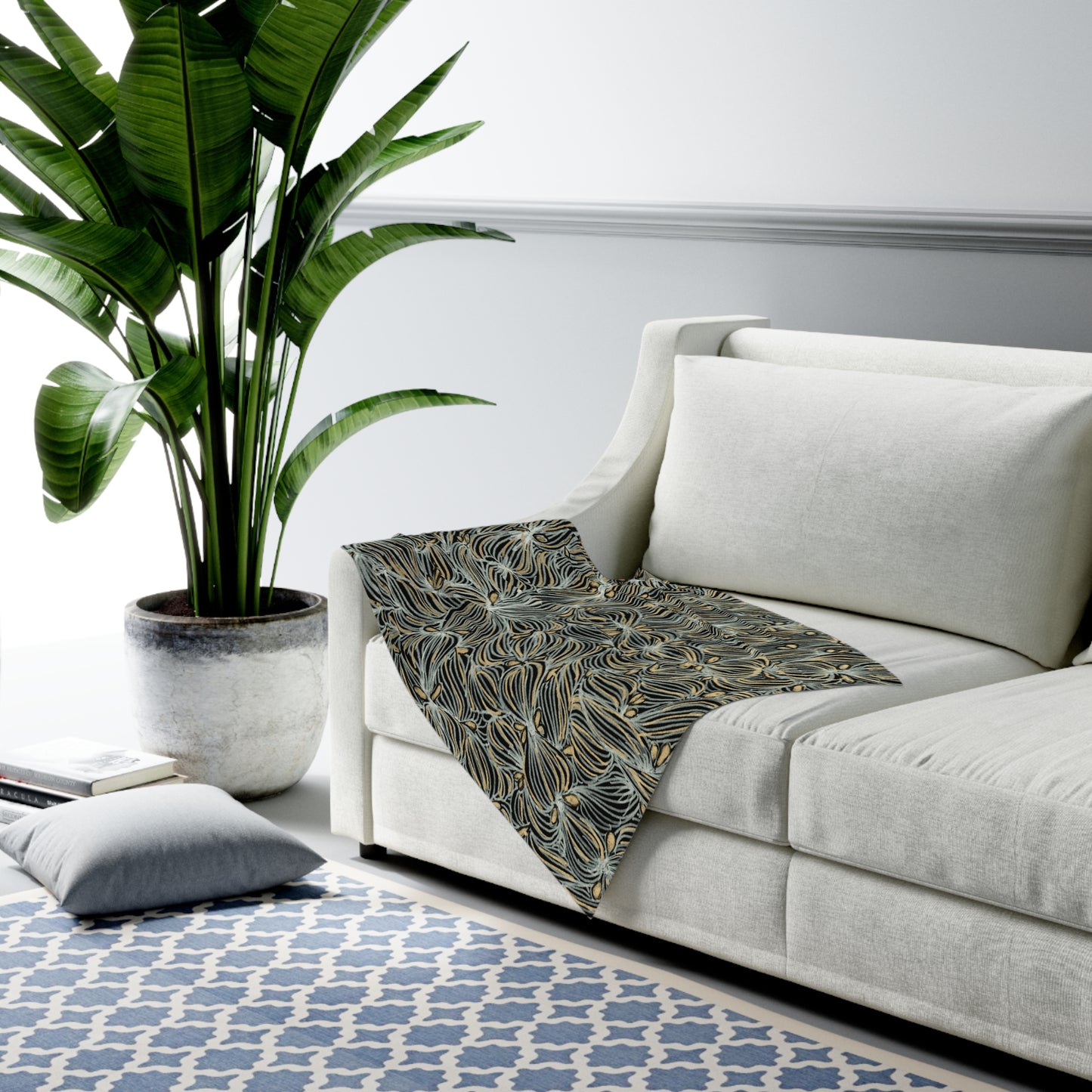 Golden Zentangle -Baby Swaddle Blanket