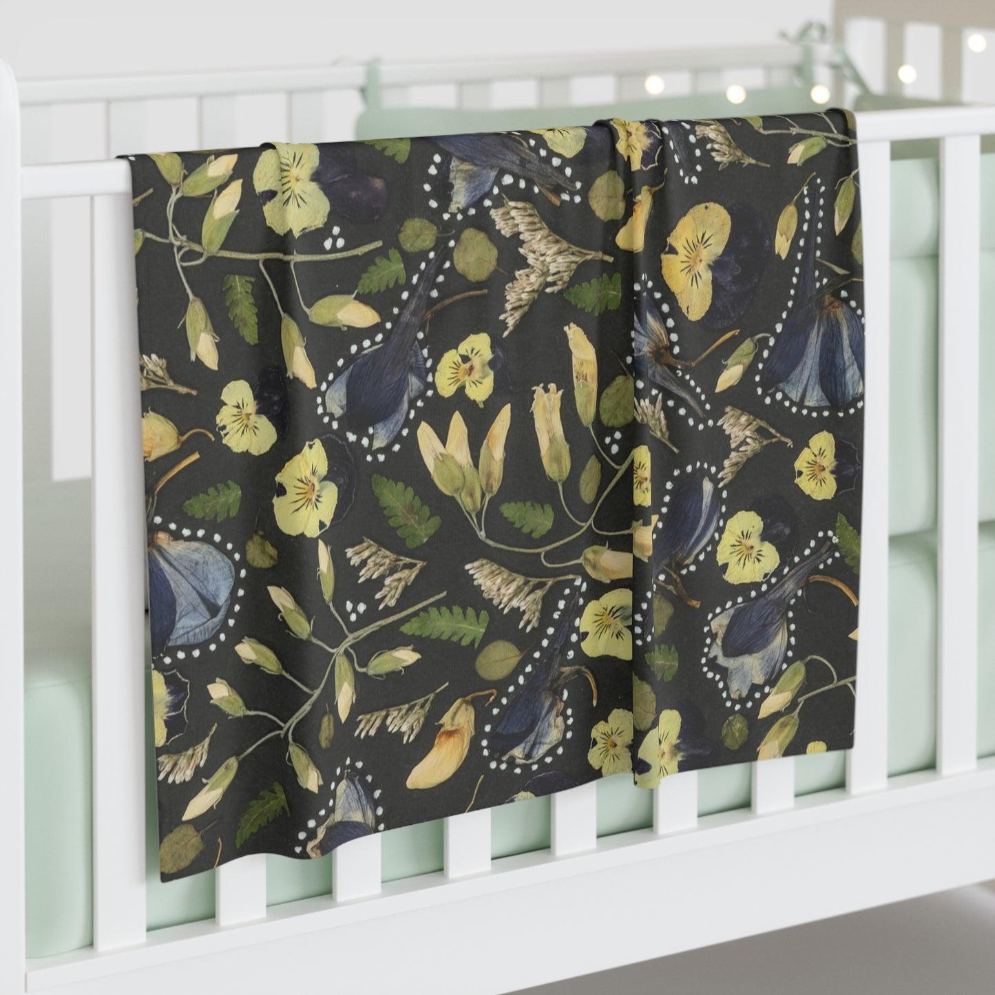 Fields of Blue & Gold -Baby Swaddle Blanket