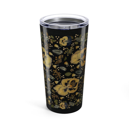 Golden Pansies-Tumbler 20oz