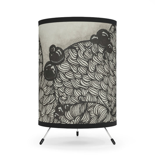 Zenny Abstract -Tripod Lamp with High-Res Printed Shade, US\CA plug