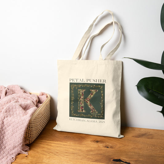 Begins with 'K' AK -Neutral Canvas Tote Bag