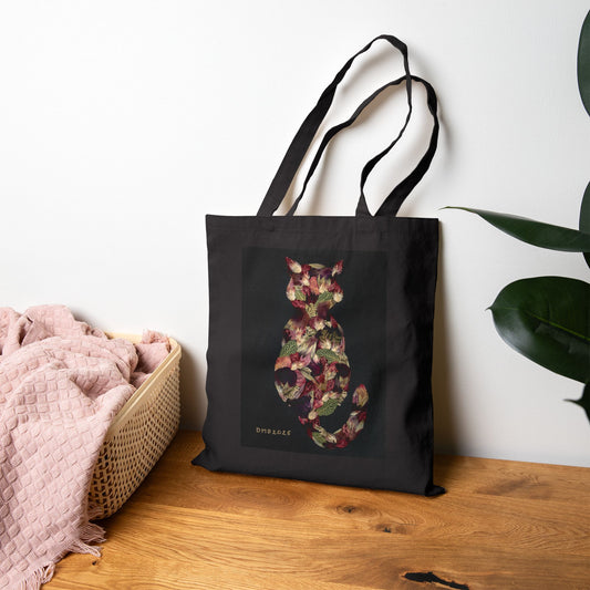 Botanical Cat -Canvas Tote Bag