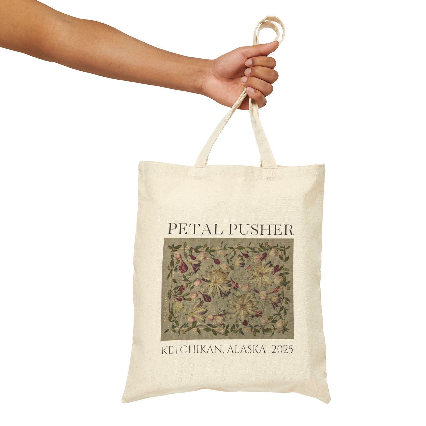 Earthy Botanicals AK -Neutral Canvas Tote Bag