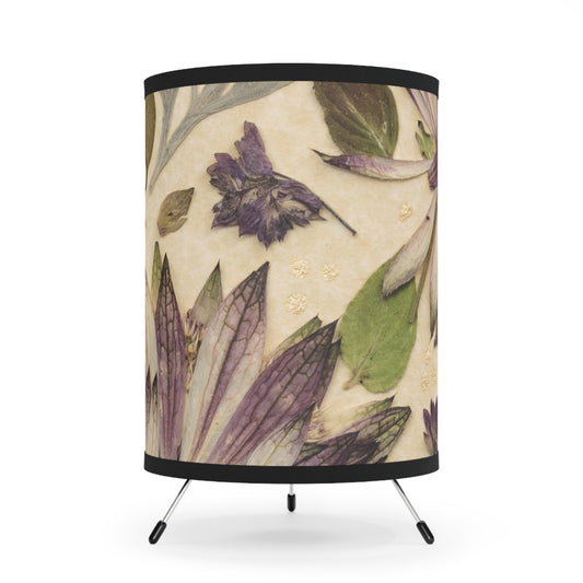 Earthy Petals -Tripod Lamp with High-Res Printed Shade, US\CA plug