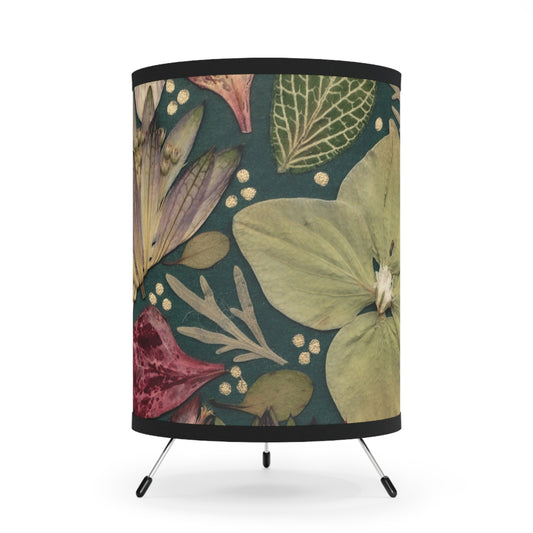 Green & Serene -Tripod Lamp with High-Res Printed Shade, US\CA plug