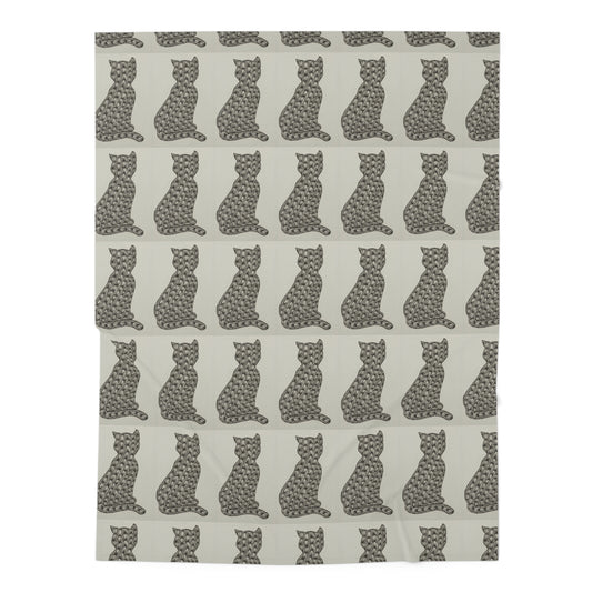 Zentangle Kitty -Baby Swaddle Blanket