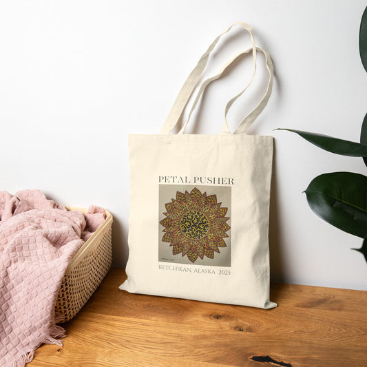 Zentangle Sun AK -Neutral Canvas Tote Bag