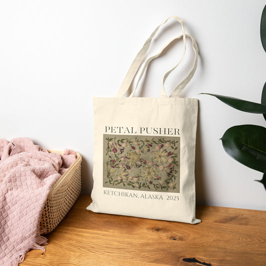 Earthy Botanicals AK -Neutral Canvas Tote Bag