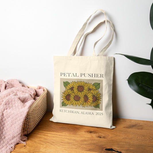 Fields of Sunflowers AK -Neutral Canvas Tote Bag