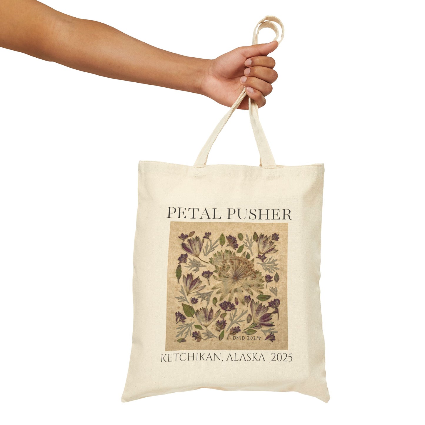 Flowery Fireworks AK -Neutral Canvas Tote Bag
