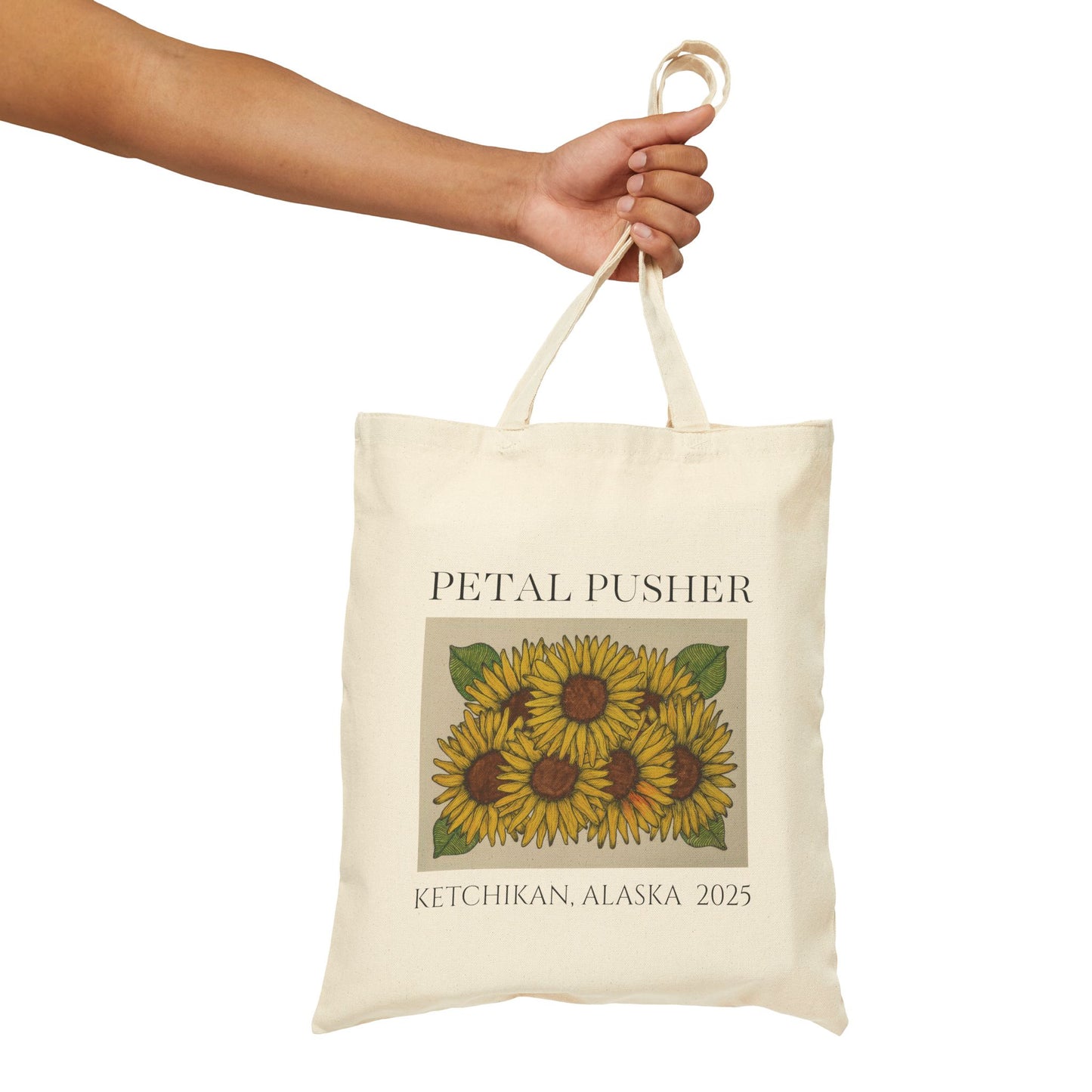 Fields of Sunflowers AK -Neutral Canvas Tote Bag