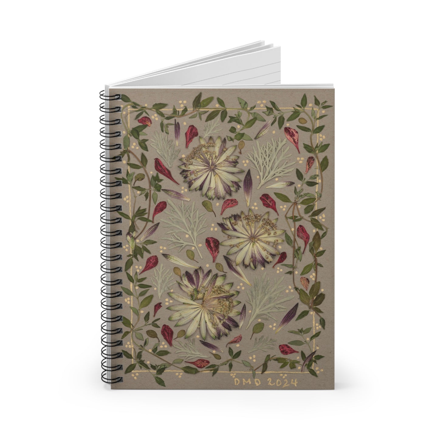 Earthy Botanicals -Spiral Notebook - Ruled Line