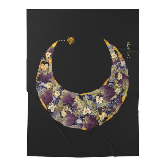 Botanical Moonscape -Baby Swaddle Blanket